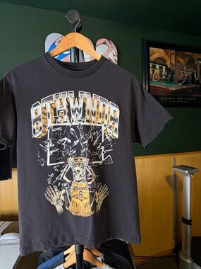 8THWNDS Skeleton Basketball Slam Dunk Graphic Tee